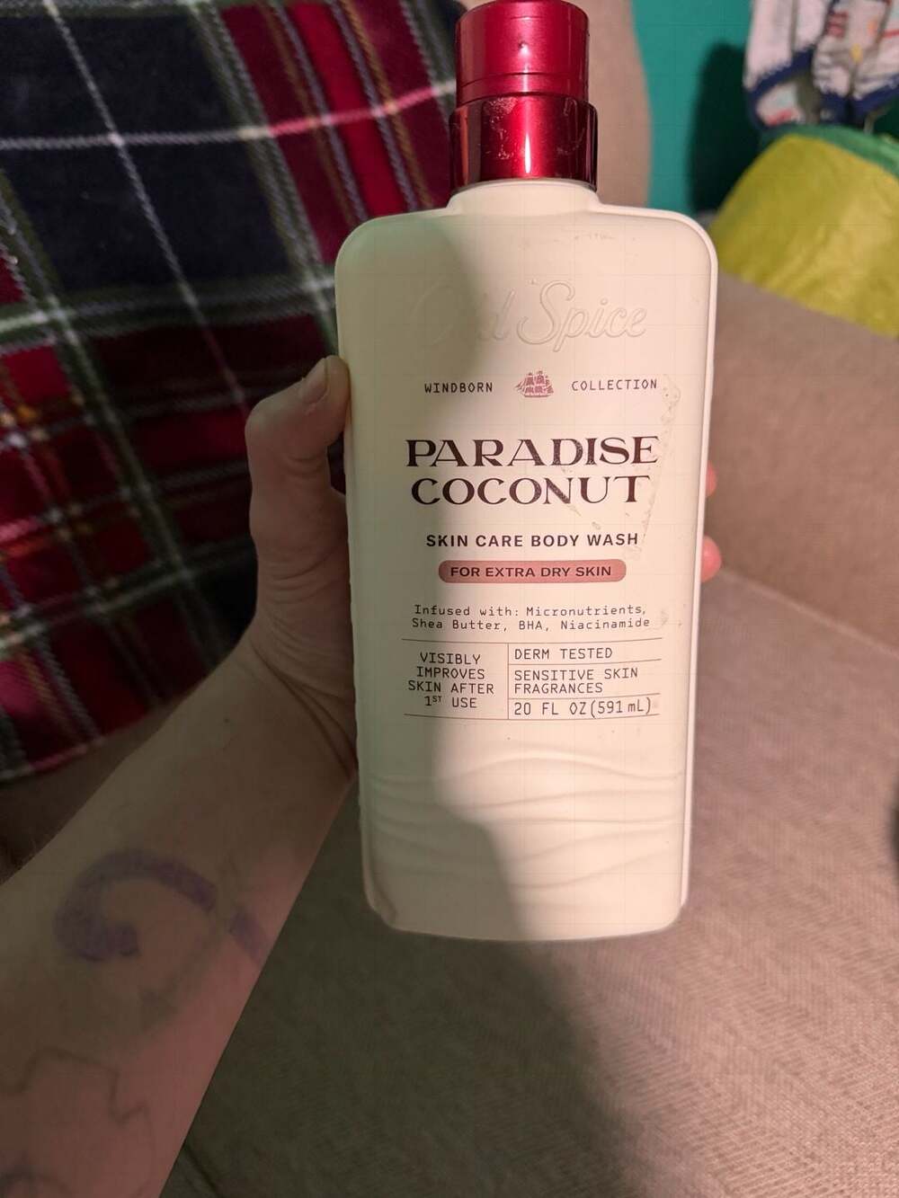 #390 Old Spice Windborn Paradise Coconut Body Wash 20 Fl Oz